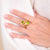 Vintage Verdura Peridot 18K Yellow Gold Ring Rings Verdura   