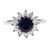 Vintage Sapphire Diamond 18K White Gold Cluster Ring  Jack Weir & Sons   