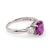 Contemporary 1.86 Carat Oval Pink Sapphire Diamond Platinum Three Stone Ring  Jack Weir & Sons   
