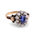 Victorian 1.4 Carat Oval Cut Sapphire Diamond 18K Yellow Gold Cluster Ring  Jack Weir & Sons   