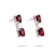 Modern 3.7 Carat Emerald Cut Ruby Diamond 14K White Gold Earrings  Jack Weir & Sons   