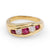 Vintage Ruby Diamond 18K Yellow Gold Ring  Jack Weir & Sons   