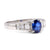 Modern Sapphire Diamond Platinum Ring Rings Jack Weir & Sons   