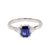 Contemporary 1.28 Carat Emerald Cut Sapphire Diamond Platinum Ring  Jack Weir & Sons   