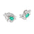 Mid-Century Oscar Heyman Emerald Diamond Platinum Earrings Earrings Oscar Heyman   