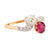 Edwardian Diamond Ruby 18K Yellow Gold Toi Et Moi Ring  Jack Weir & Sons   