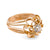Retro French Diamond Yellow Gold and Platinum Floral Cocktail Ring  Jack Weir & Sons   