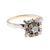 French Belle Epoque Diamond White Gold Halo Ring  Jack Weir & Sons   