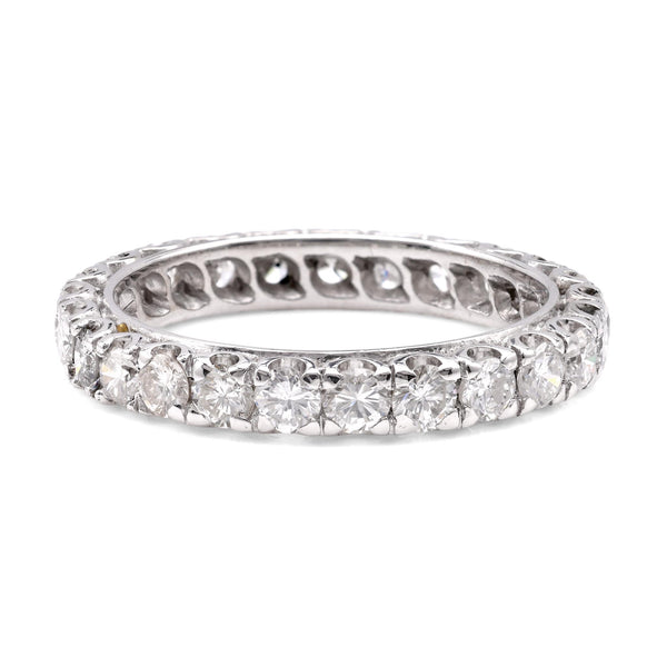 French Diamond White Gold Eternity Ring Rings Jack Weir & Sons   