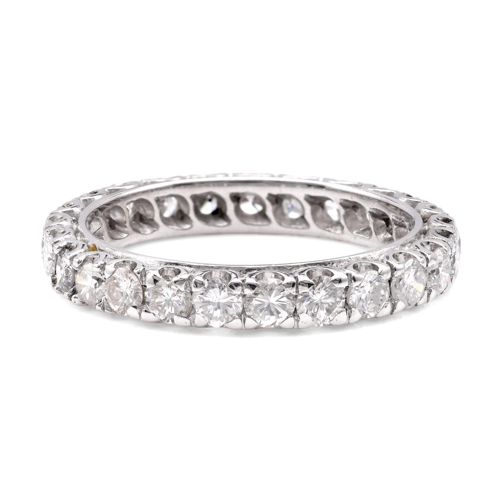 French Diamond White Gold Eternity Ring Rings Jack Weir & Sons   