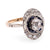 French Belle Epoque Diamond Sapphire Yellow Gold & White Gold Cluster Ring  Jack Weir & Sons   