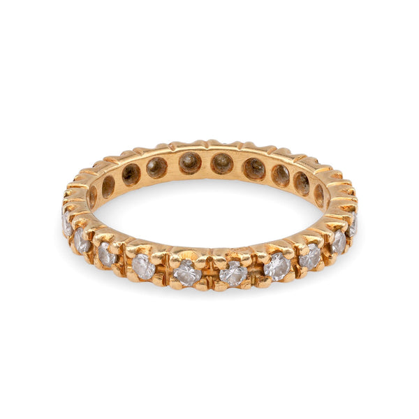 French Diamond Yellow Gold Eternity Ring Rings Jack Weir & Sons   