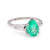 Mid Century Emerald Diamond Platinum Ring  Jack Weir & Sons   