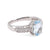 Modern Oval Cut Aquamarine Diamond Platinum Ring  Jack Weir & Sons   
