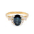 Vintage Oval Cut Blue Sapphire Diamond 18K Yellow Gold Ring  Jack Weir & Sons   