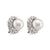 Mid Century South Sea Pearl 7 Carat Total Weight Diamond Platinum Cluster Studs Earrings Jack Weir & Sons   