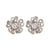 Mid-Century Diamond 18K Yellow White Gold Flower Studs Earrings Jack Weir & Sons   