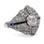 Art Deco Inspired 1 Carat Diamond Sapphire Platinum Ring Rings Jack Weir & Sons   