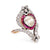 Belle Époque Style  2.12 Carat Diamond Ruby 18K Yellow Gold Cocktail Ring Rings Jack Weir & Sons   