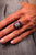 Art Deco Style Diamond Ruby Onyx Platinum Ring  Jack Weir & Sons   