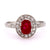 Art Deco Inspired 1.03 Carat Ruby Diamond Platinum Cluster Ring  Jack Weir & Sons   