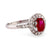 Art Deco Inspired 1.03 Carat Ruby Diamond Platinum Cluster Ring  Jack Weir & Sons   