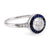 Art Deco Inspired 0.81 Carat Diamond Sapphire Platinum Target Ring Rings Jack Weir & Sons   