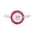 Art Deco Style Diamond Ruby Platinum Target Ring  Jack Weir & Sons   