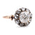 Antique Style 1.74 Carat Old Mine Diamond 18K Rose Gold Silver Cluster Ring Rings Jack Weir & Sons   