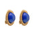 Vintage Large Cabochon Lapis Lazuli 18K Yellow Gold Clip Earrings Earrings Jack Weir & Sons   