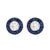 Art Deco Inspired Diamond Sapphire Platinum Target Studs Earrings Jack Weir & Sons   