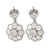 Art Deco Inspired 3 Carat Round Brilliant Diamond Platinum Cluster Earrings Earrings Jack Weir & Sons   