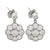 Art Deco Inspired 3 Carat Round Brilliant Diamond Platinum Cluster Earrings Earrings Jack Weir & Sons   