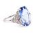 Mid-Century GIA 11.46 Carat Oval Sapphire Diamond Platinum Cocktail Ring Rings Jack Weir & Sons   