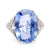 Mid-Century GIA 11.46 Carat Oval Sapphire Diamond Platinum Cocktail Ring Rings Jack Weir & Sons   