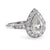 Art Deco Inspired 1.16 Carat Pear Diamond Platinum Engagement Ring Rings Jack Weir & Sons   