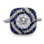 Art Deco Inspired Diamond Sapphire Platinum Ring Rings Jack Weir & Sons   