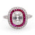 Art Deco Inspired 1.24 Carat Diamond Ruby Platinum Target Ring Rings Jack Weir & Sons   