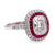 Art Deco Inspired 1.24 Carat Diamond Ruby Platinum Target Ring Rings Jack Weir & Sons   