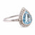 Art Deco Inspired 2.14 Carat Aquamarine Diamond Platinum Cluster Ring Rings Jack Weir & Sons   