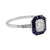 Art Deco Inspired .47 Carat Diamond Sapphire Platinum Ring Rings Jack Weir & Sons   