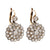 Edwardian Inspired 2.5 Carat Old Mine Diamond 18K Yellow Gold Cluster Earrings Earrings Jack Weir & Sons   