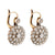 Edwardian Inspired 2.5 Carat Old Mine Diamond 18K Yellow Gold Cluster Earrings Earrings Jack Weir & Sons   