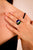 Vintage Diamond 18K Yellow Gold Blue and Green Enamel Ring  Jack Weir & Sons   