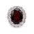 Vintage Garnet Diamond 14K White Gold Cluster Ring  Jack Weir & Sons   