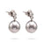 Modern Pearl Diamond 18K White Gold Drop Earrings Earrings Jack Weir & Sons   