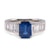 Modern 1.5 Carats Sapphire Diamond Platinum Ring Rings Jack Weir & Sons   