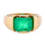 Vintage GIA 3.5 Carat Octagonal Cut Emerald 14K Yellow Gold Bezel Ring  Jack Weir & Sons   