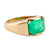 Vintage GIA 3.5 Carat Octagonal Cut Emerald 14K Yellow Gold Bezel Ring  Jack Weir & Sons   