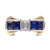 Retro Diamond Sapphire 14K Yellow Gold Platinum Cocktail Ring Rings Jack Weir & Sons   